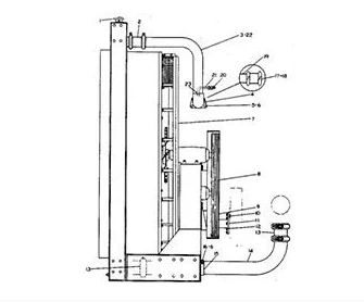 Radiatore acqua D398/D398B/D399 Caterpillar 3N2608